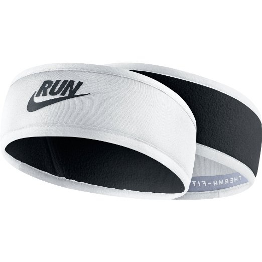 white reversible running headband for women from nike