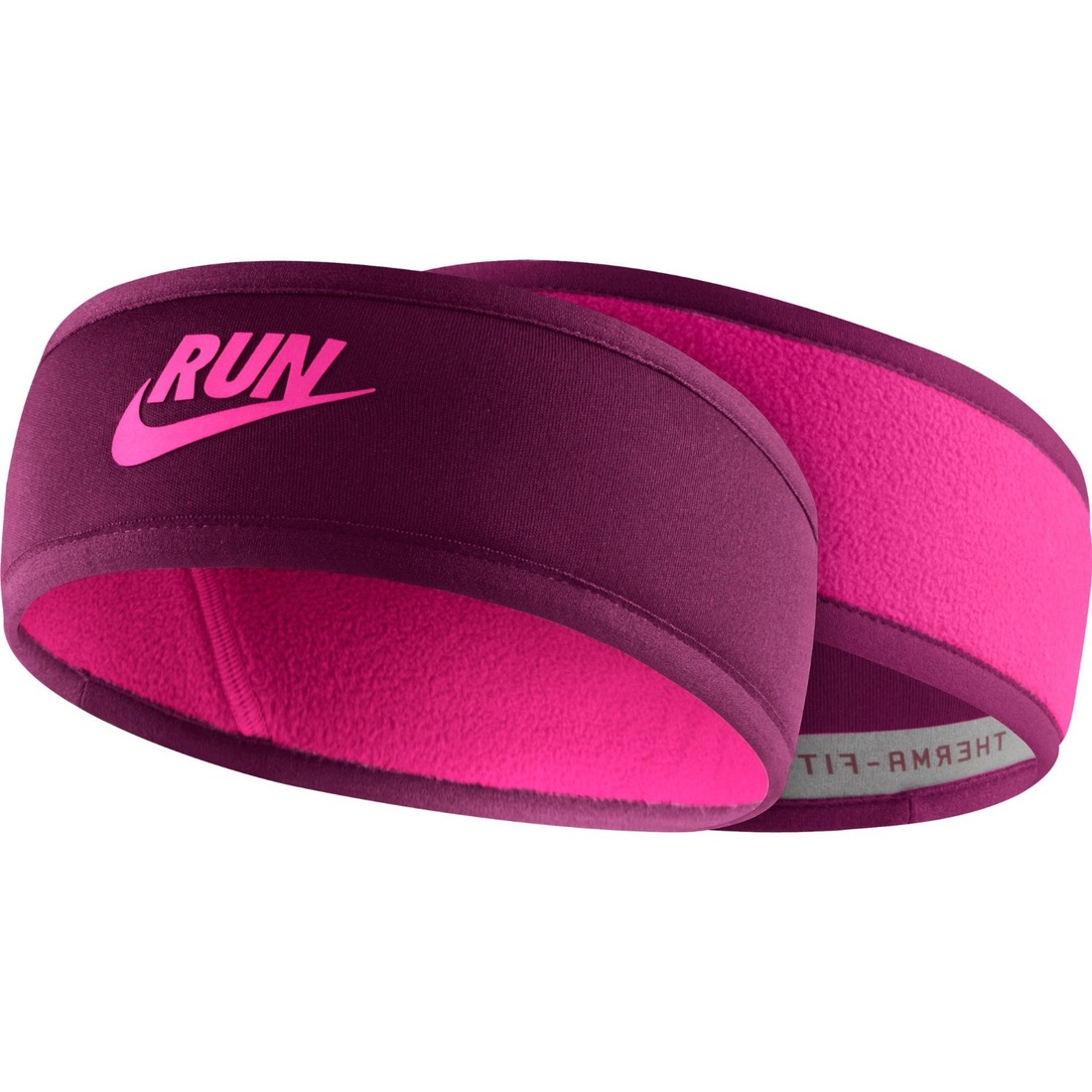 reversible running headband raspberry pink from nike